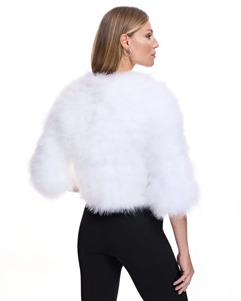 Cropped Feather Bolero