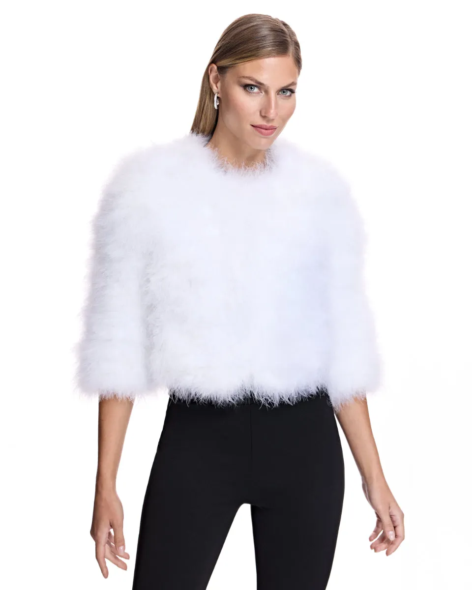 Cropped Feather Bolero
