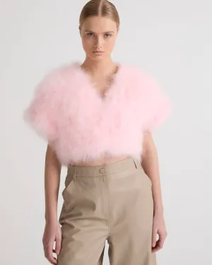 Cropped feather bolero