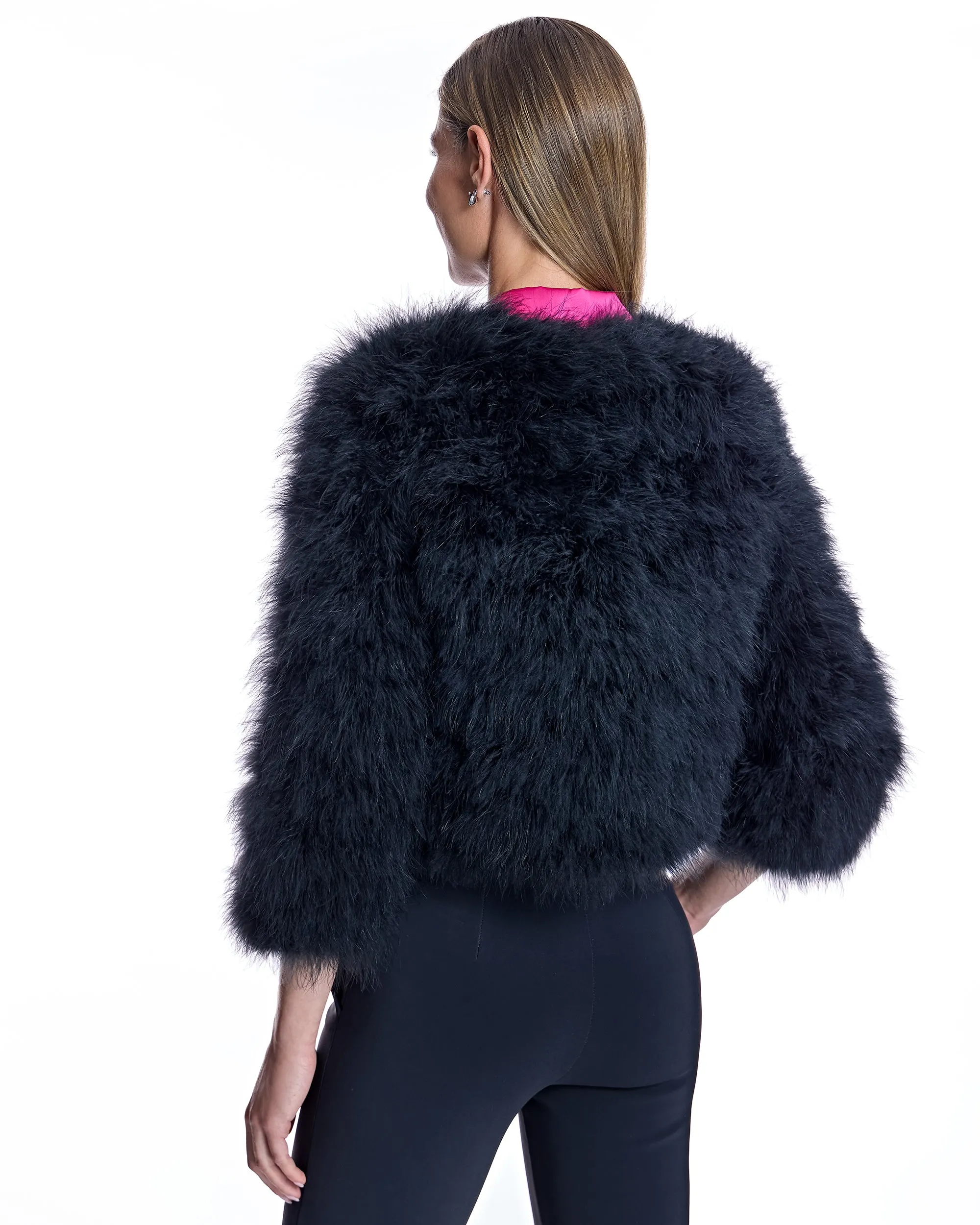 Cropped Feather Bolero