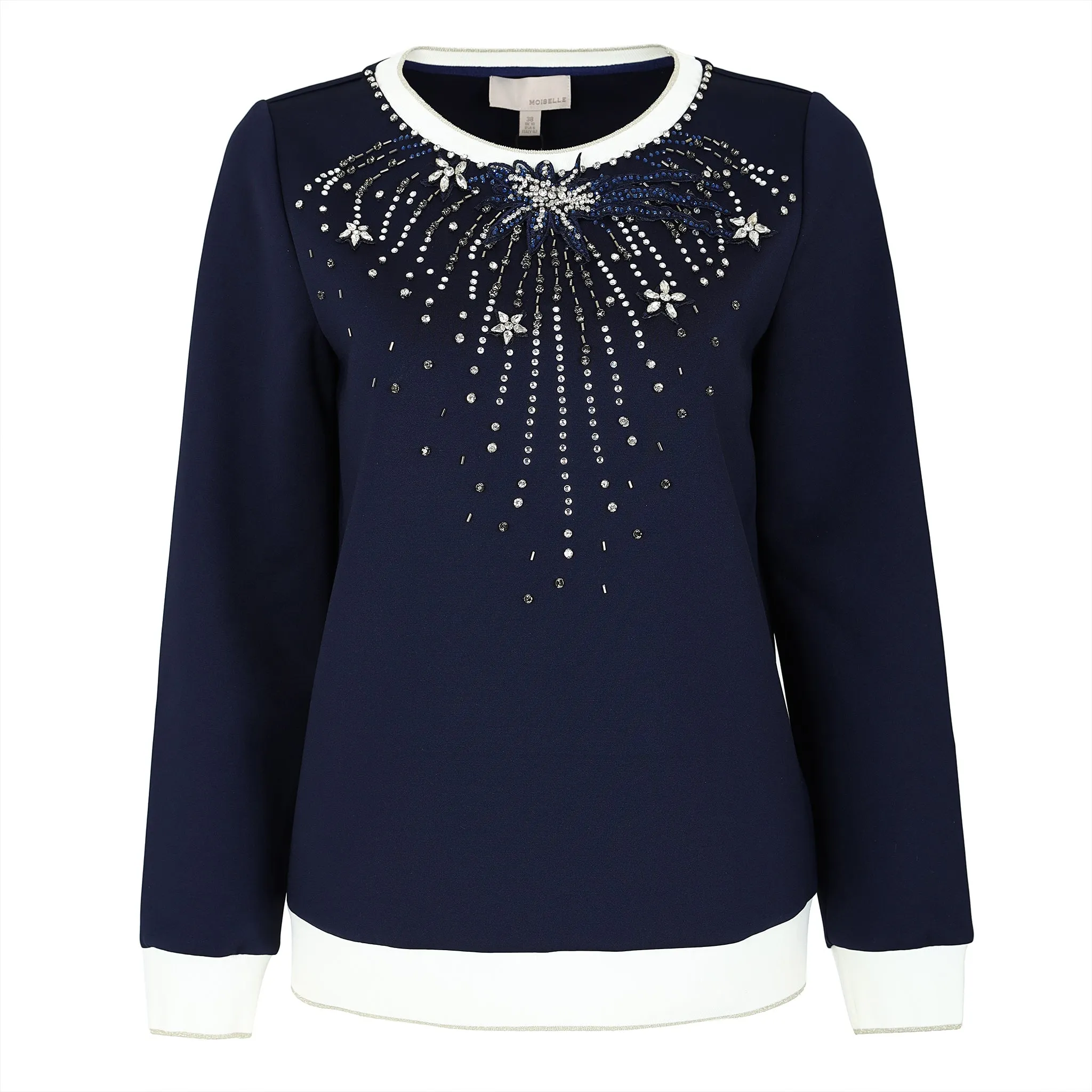 Crystal-embellished cotton T-shirt