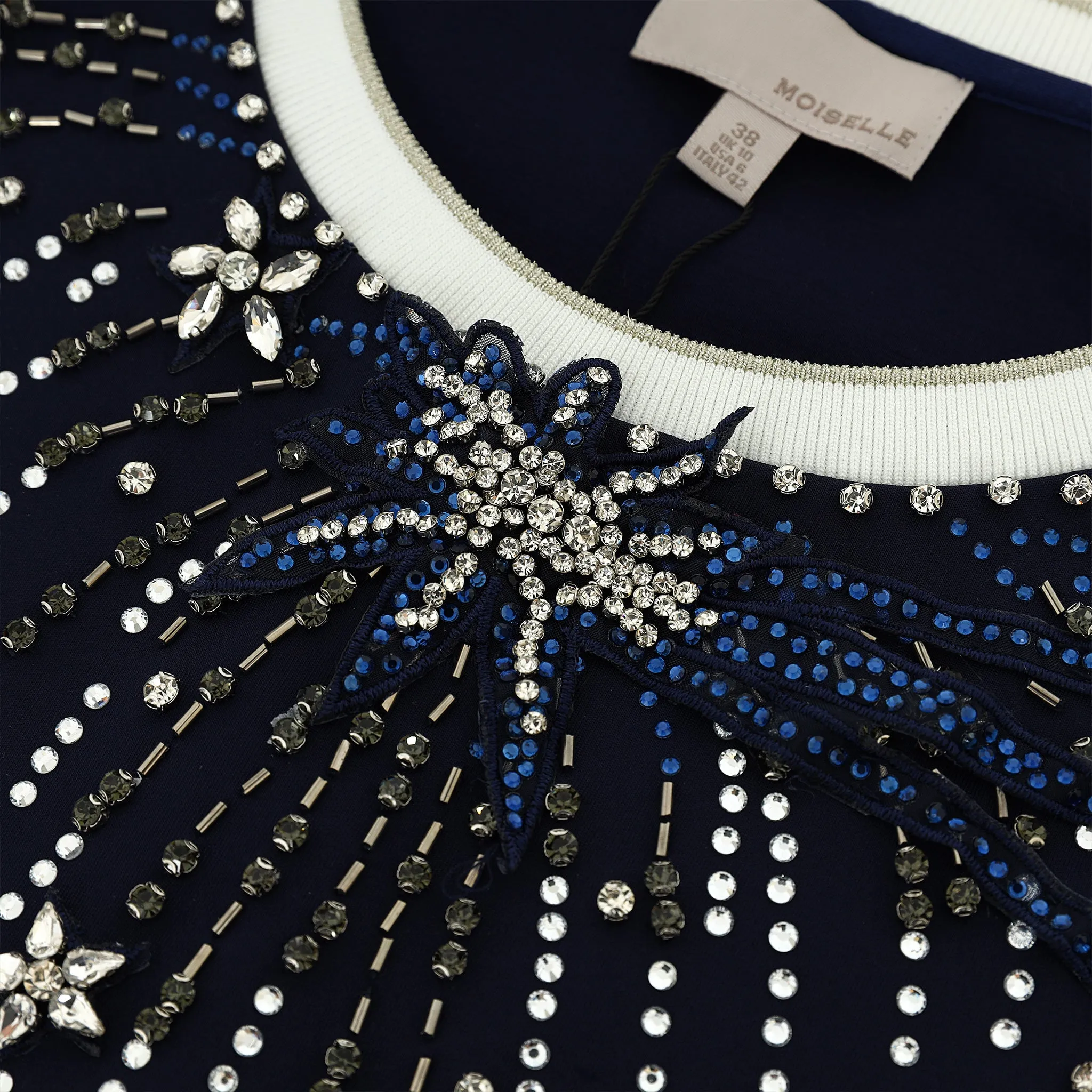 Crystal-embellished cotton T-shirt