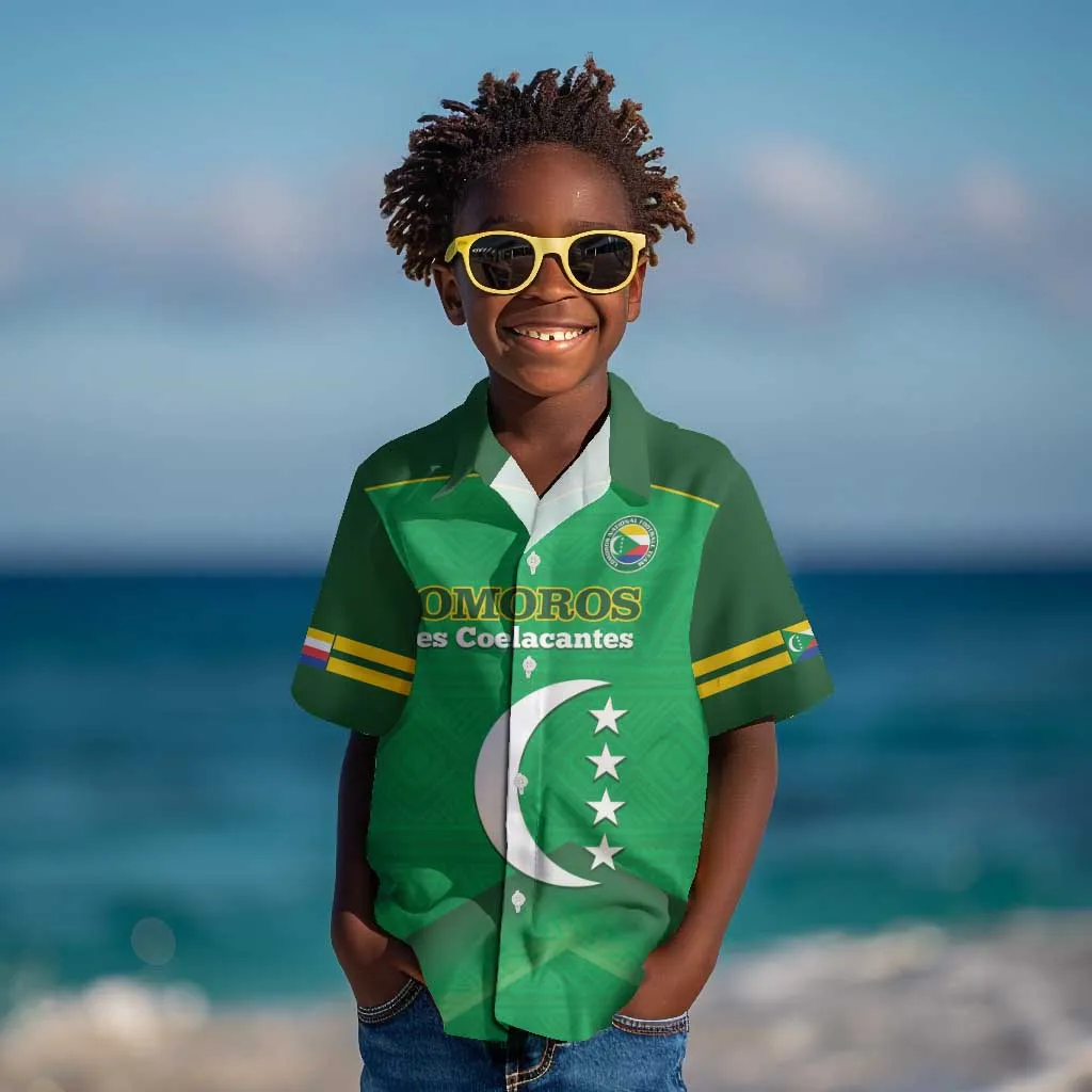 Custom Comoros Football Kid Hawaiian Shirt Allez Les Coelacantes LT14