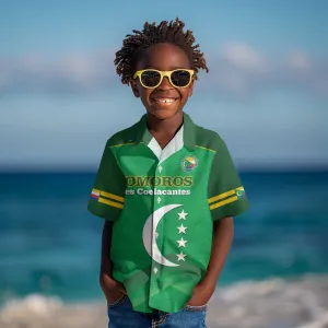 Custom Comoros Football Kid Hawaiian Shirt Allez Les Coelacantes LT14