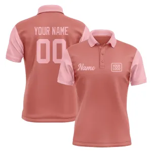 Custom Copper Rose Light Pink Short-Sleeve Polo Shirt