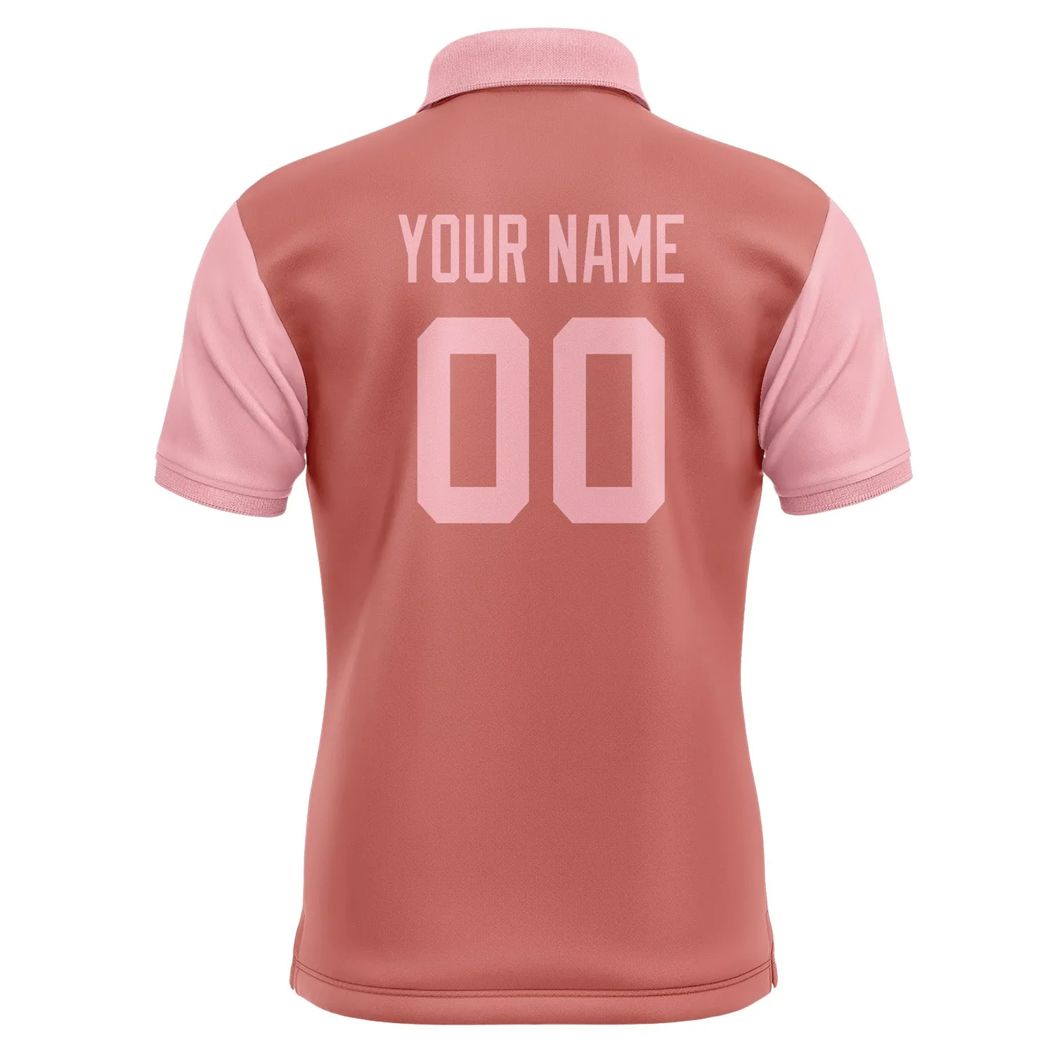 Custom Copper Rose Light Pink Short-Sleeve Polo Shirt