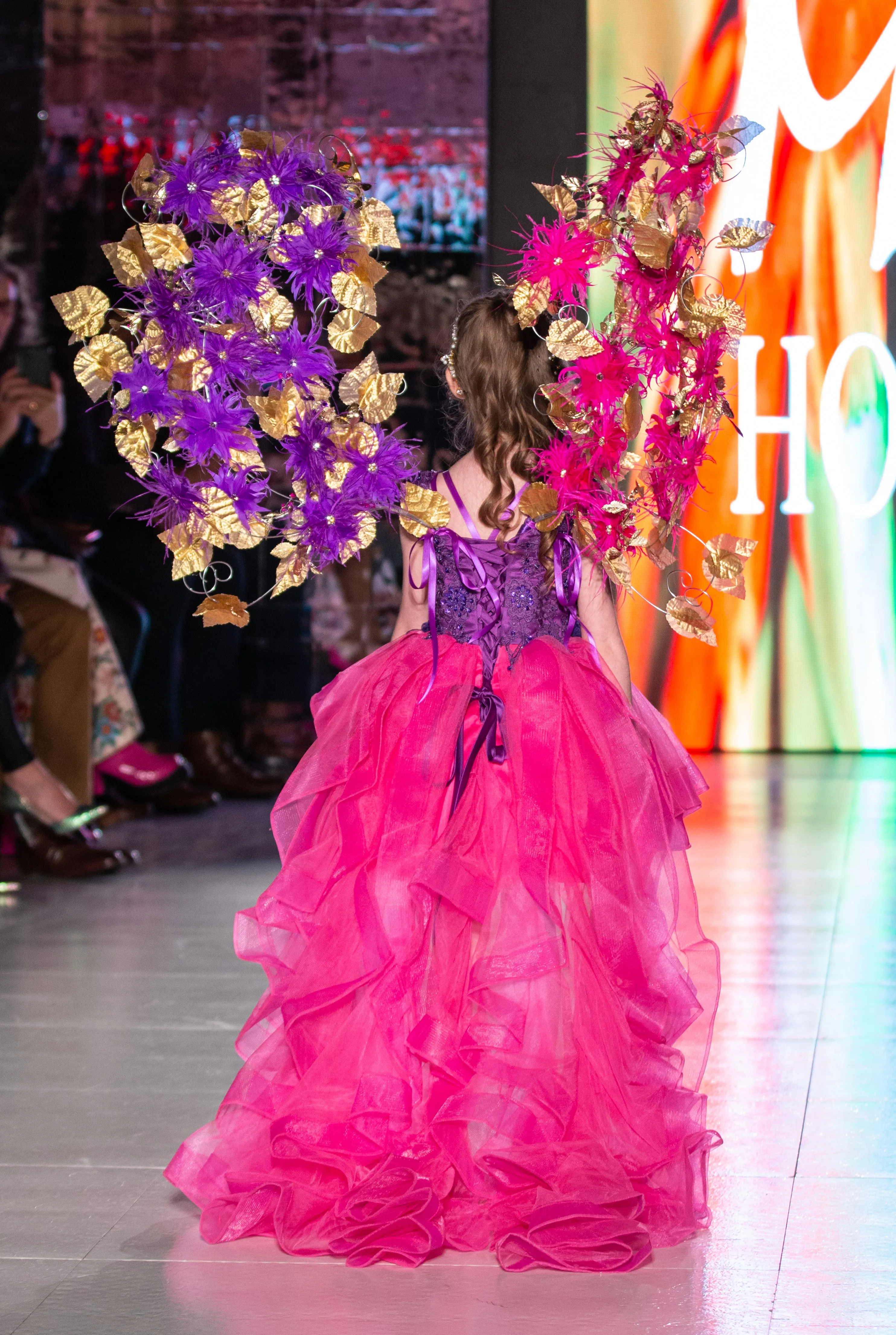 Custom Gown "Purple Finches"