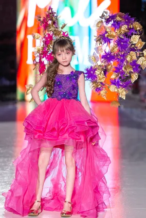 Custom Gown "Purple Finches"