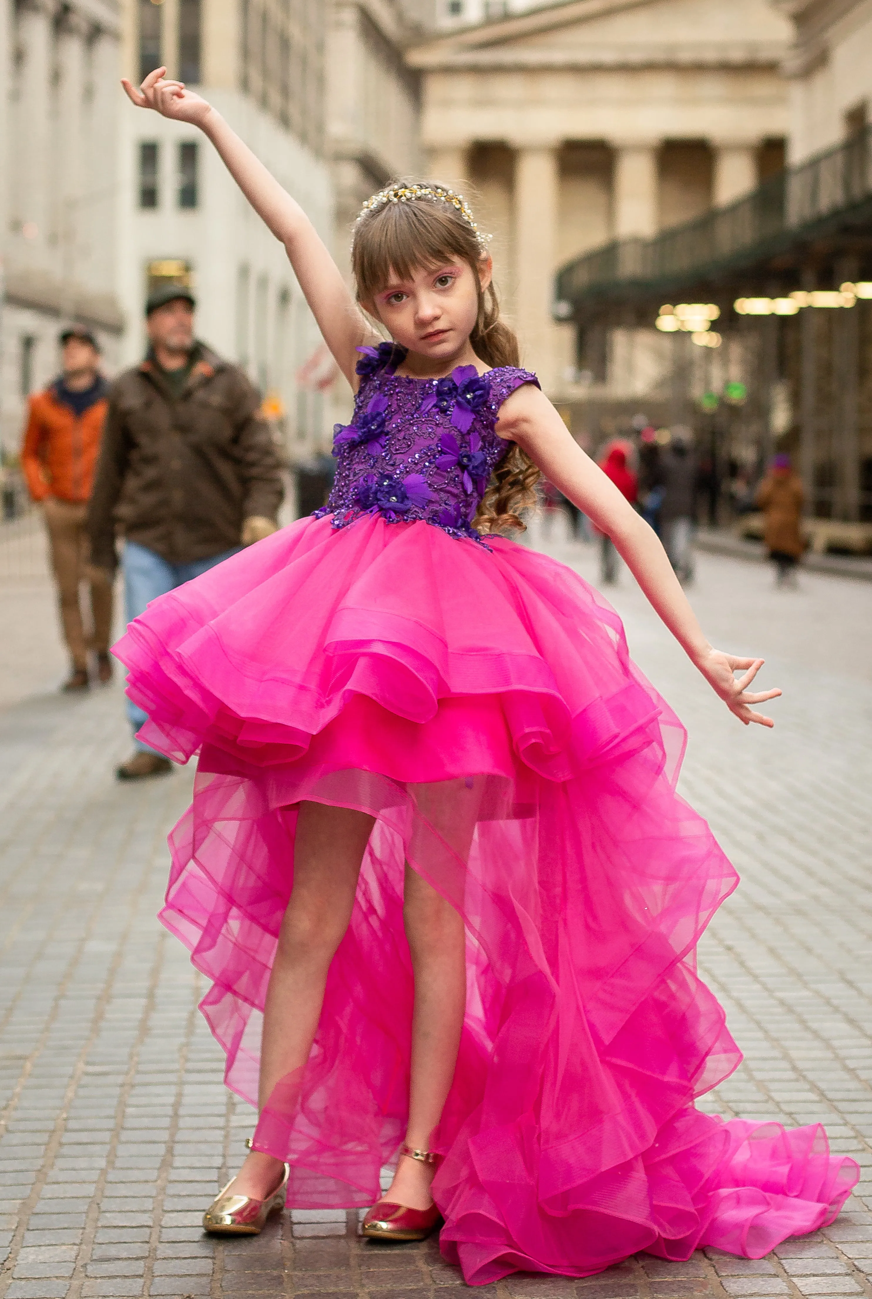 Custom Gown "Purple Finches"