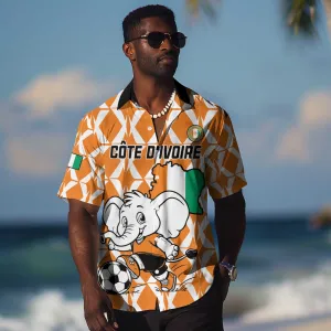 Custom Ivory Coast Football Hawaiian Shirt Go Champions LT15