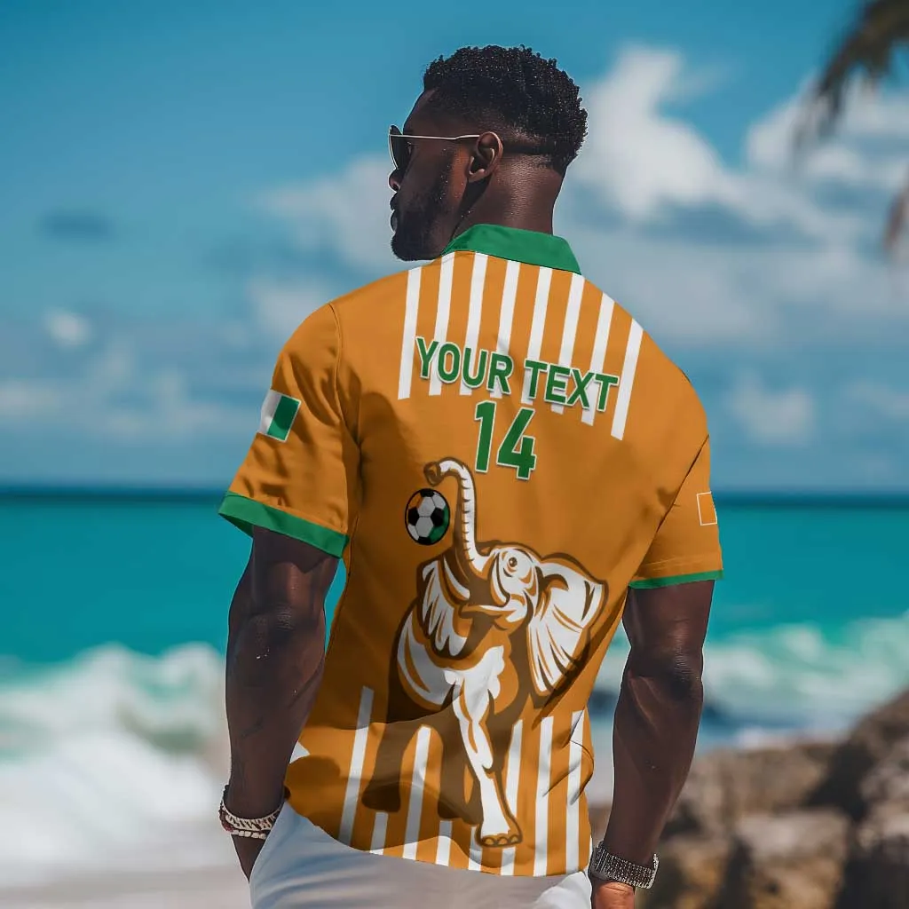Custom Ivory Coast Football Hawaiian Shirt Les Elephants 3rd Champions Proud LT14