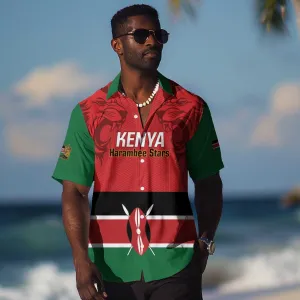 Custom Kenya Football Hawaiian Shirt Go Harambee Stars African Pattern LT14