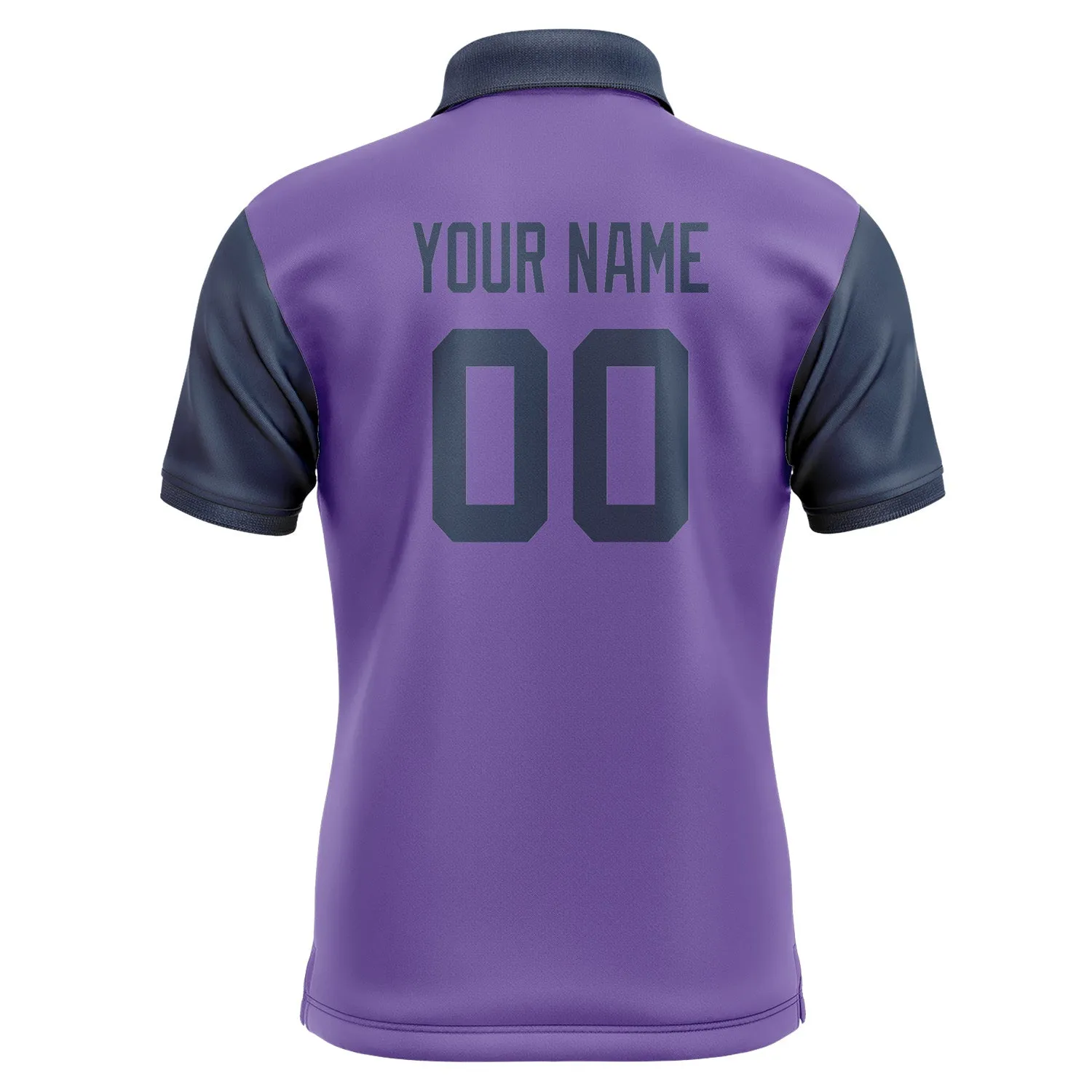 Custom Light Purple Blue Short-Sleeve Polo Shirt