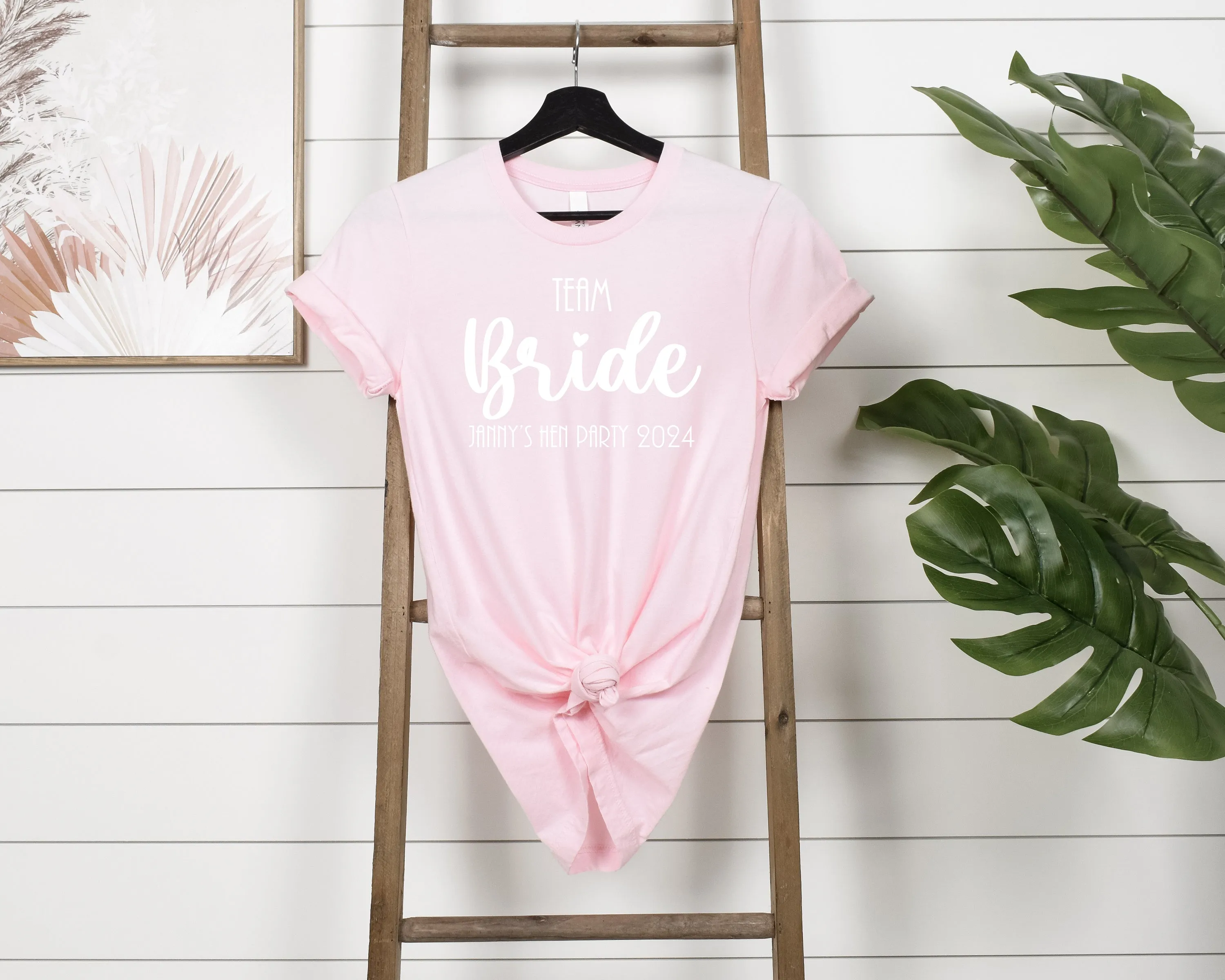 Custom Made Personalised Team Bride T Shirts