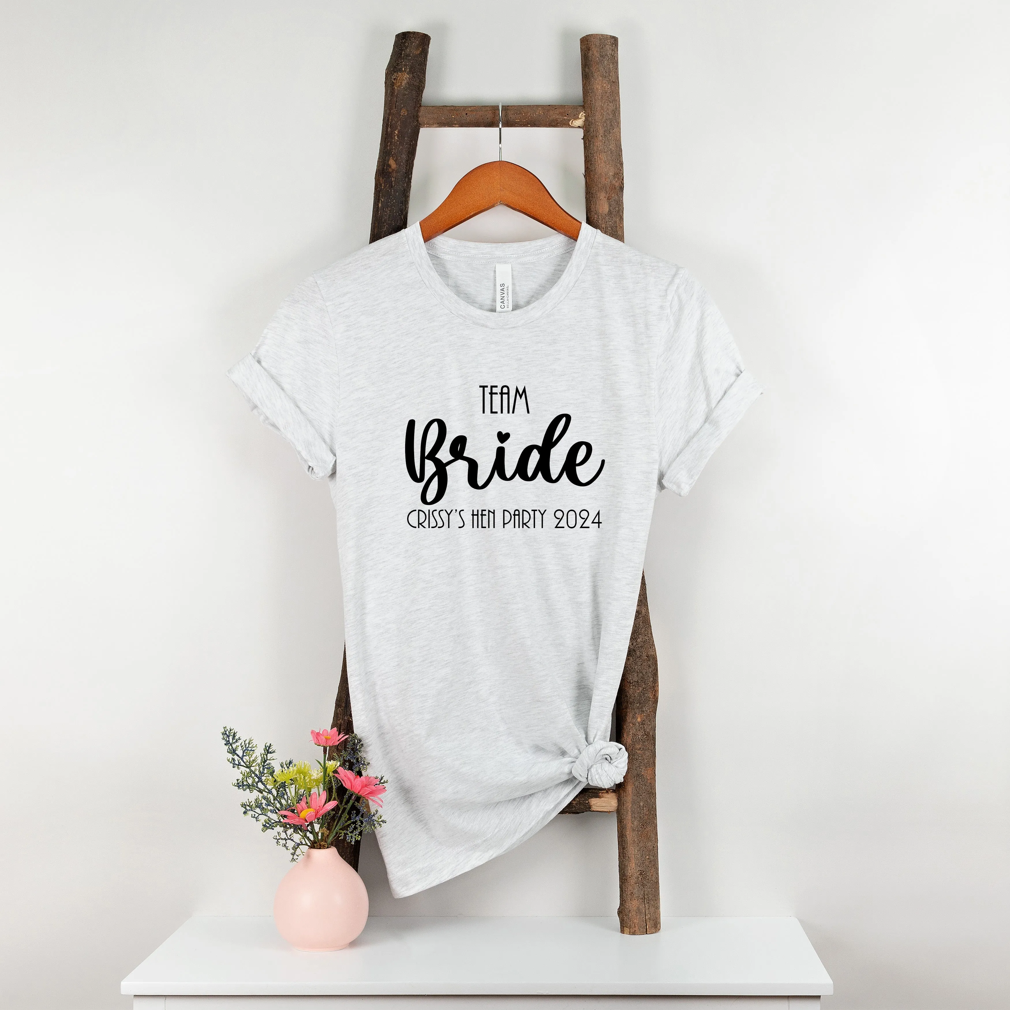 Custom Made Personalised Team Bride T Shirts