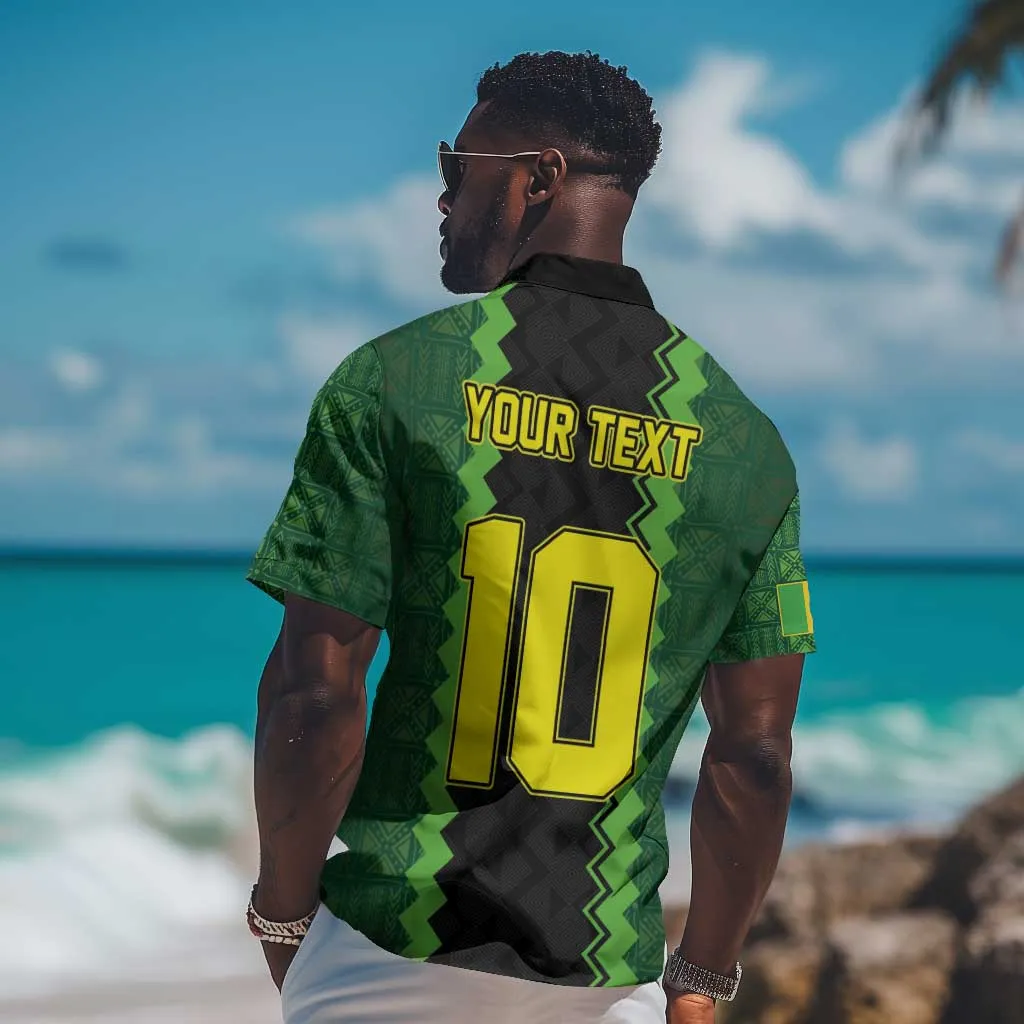 Custom Mali Football Hawaiian Shirt Les Aigles-Green, Gold & Red LT03