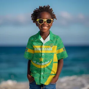 Custom Mauritania Beach Soccer 2025 Kid Hawaiian Shirt Allez Al-Murabitun LT15