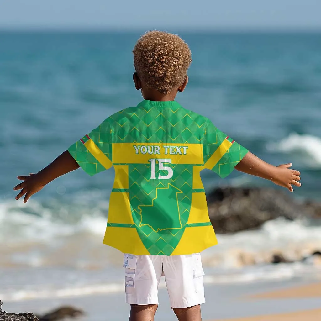 Custom Mauritania Beach Soccer 2025 Kid Hawaiian Shirt Allez Al-Murabitun LT15