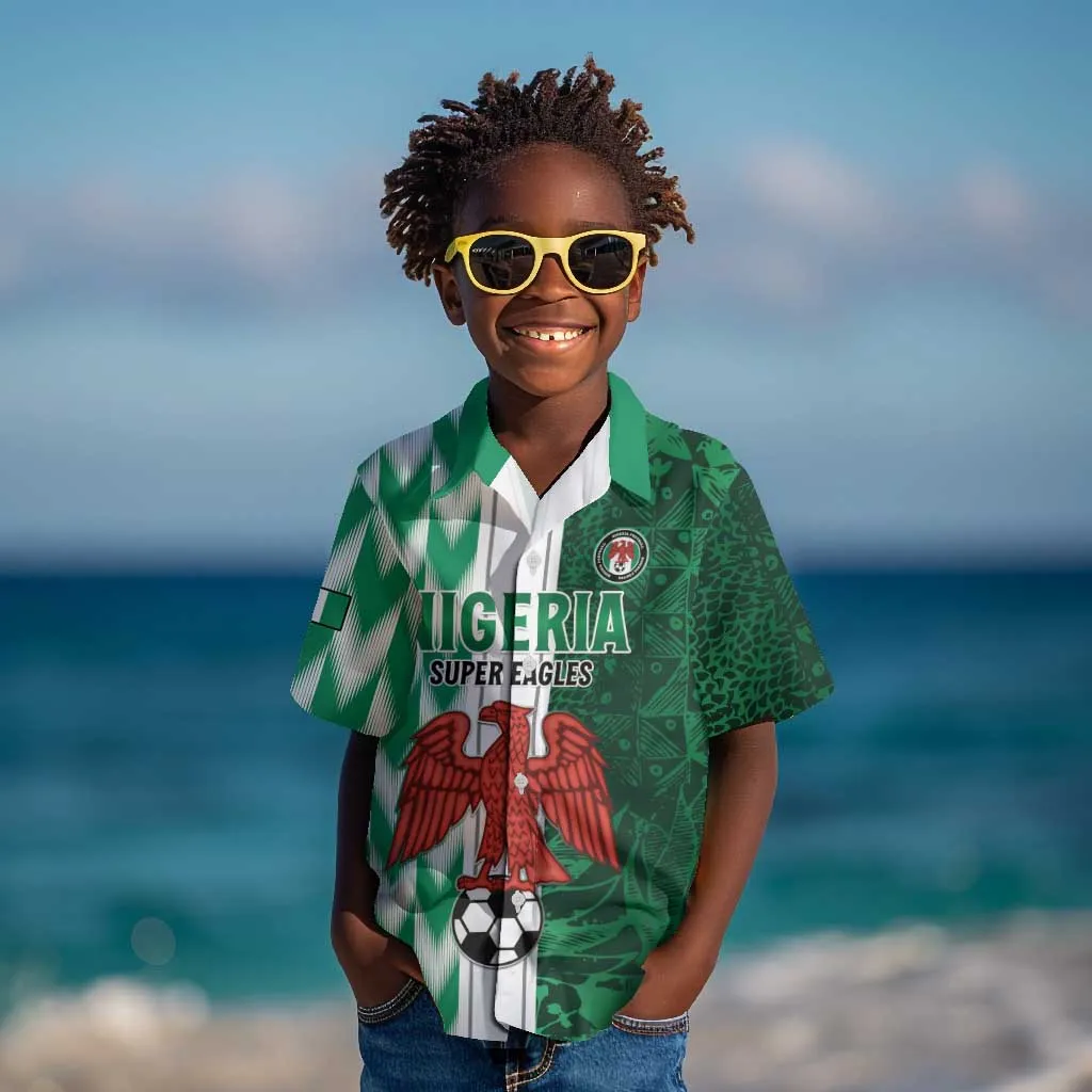 Custom Nigeria Football Kid Hawaiian Shirt Go Champions LT15