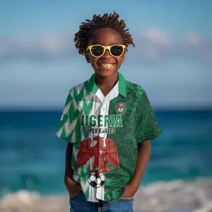 Custom Nigeria Football Kid Hawaiian Shirt Go Champions LT15