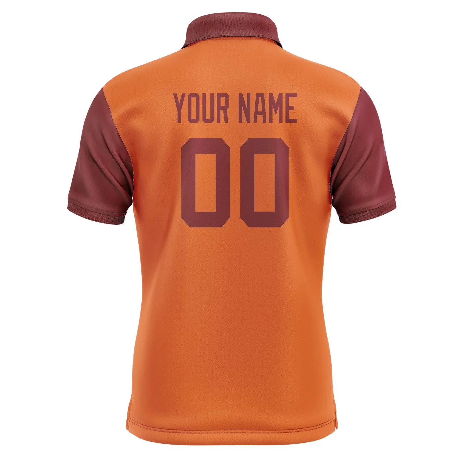 Custom Orange Crimson Red Short-Sleeve Polo Shirt