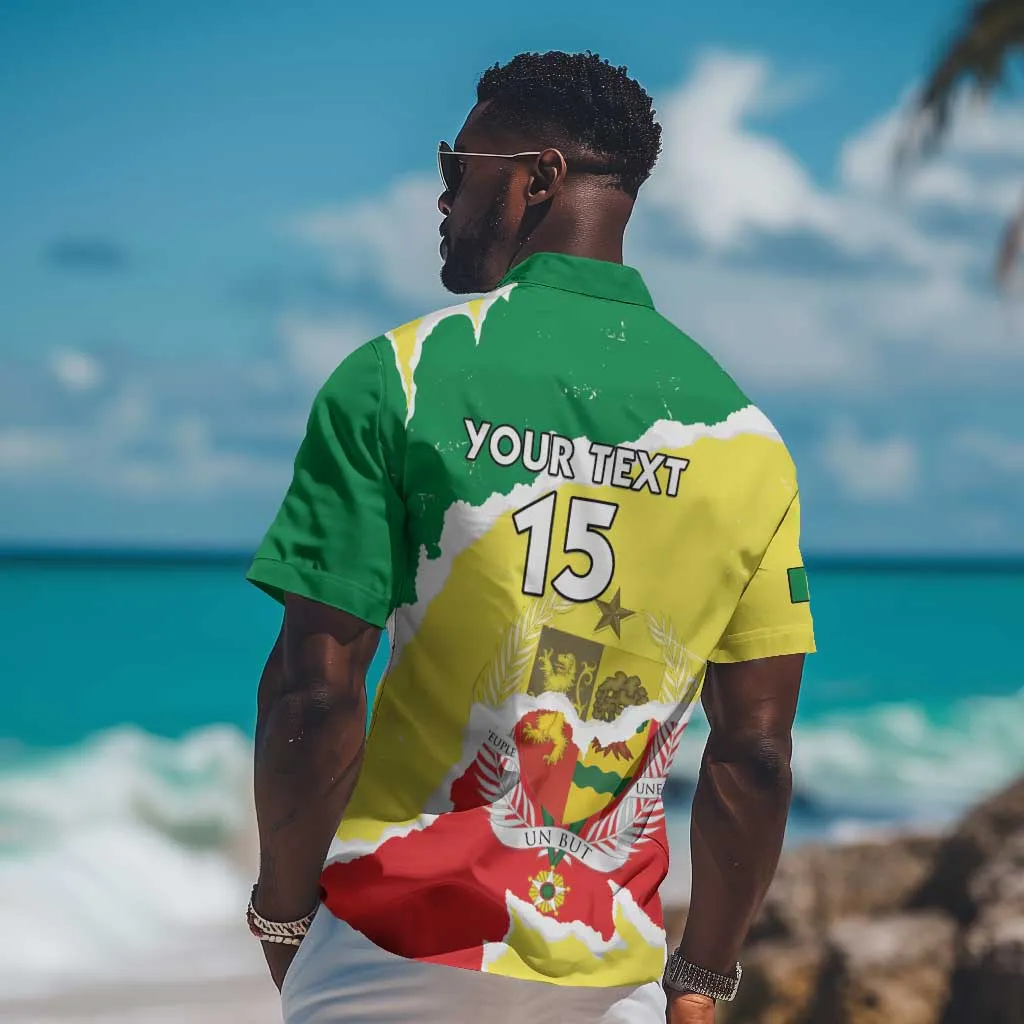 Custom Senegal Beach Soccer 2025 Hawaiian Shirt Go Champions - Grunge Style LT15