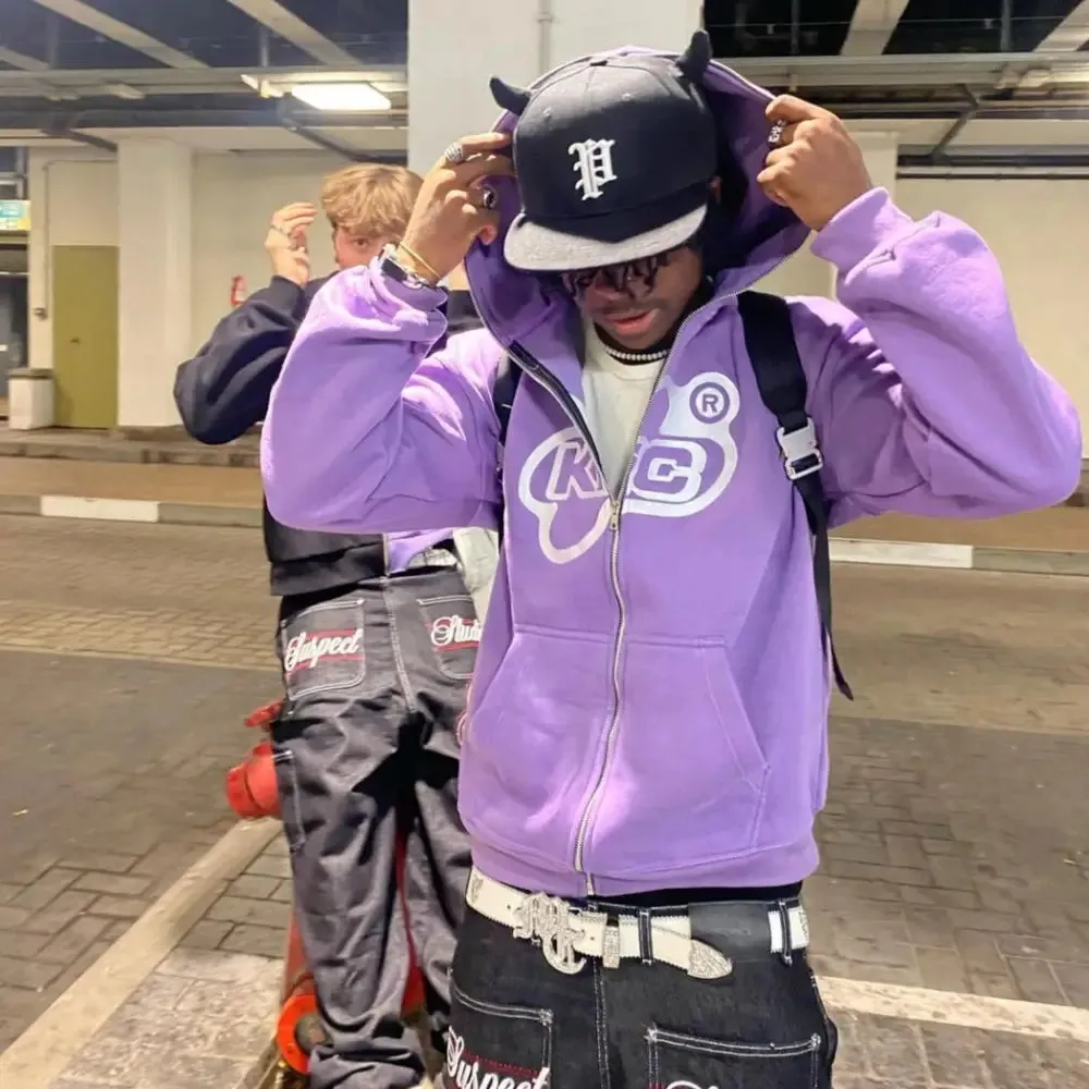 Custom Y2K Zippered Hoodies in 3 Colors