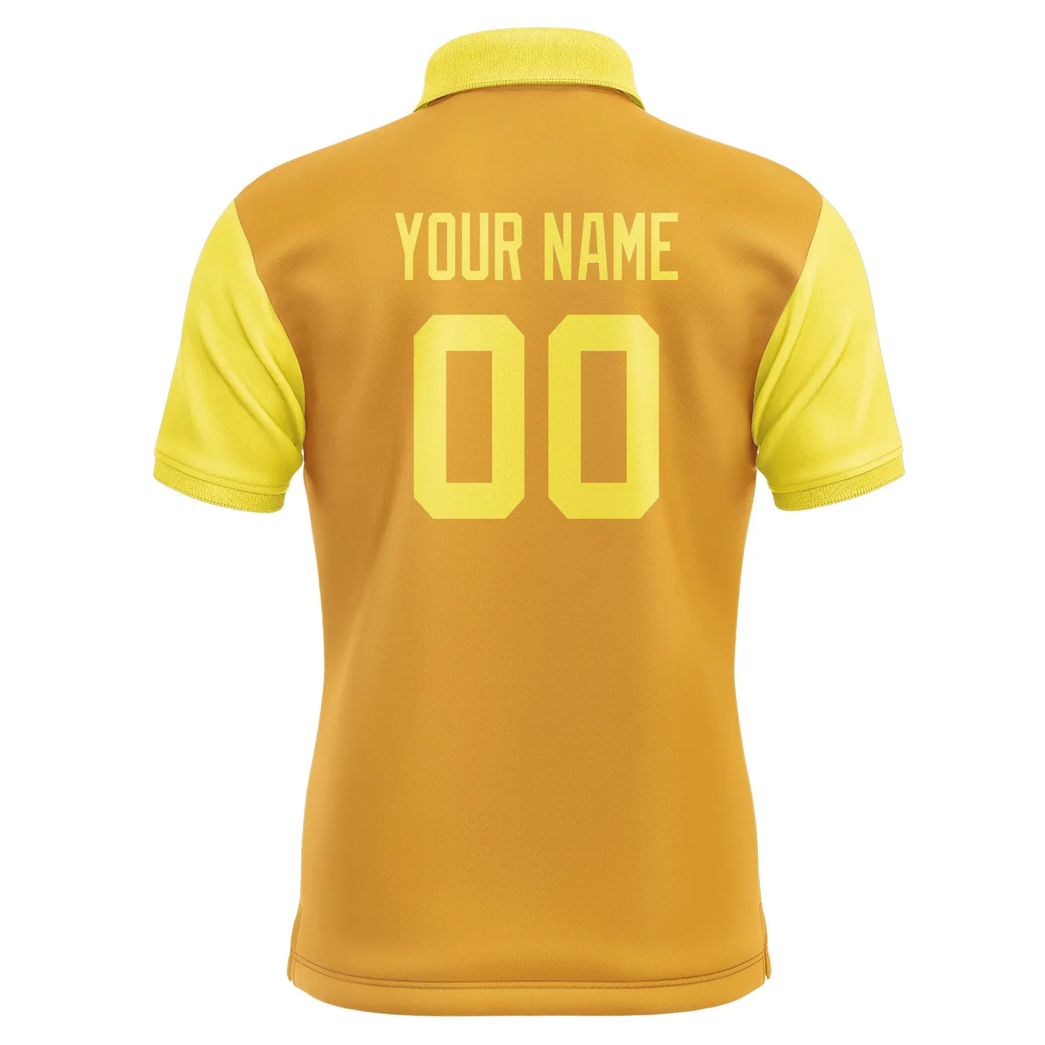 Custom Yellow Light Yellow Short-Sleeve Polo Shirt