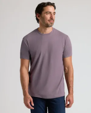 Dark Heather Amethyst Short Sleeve Crew Neck Tee
