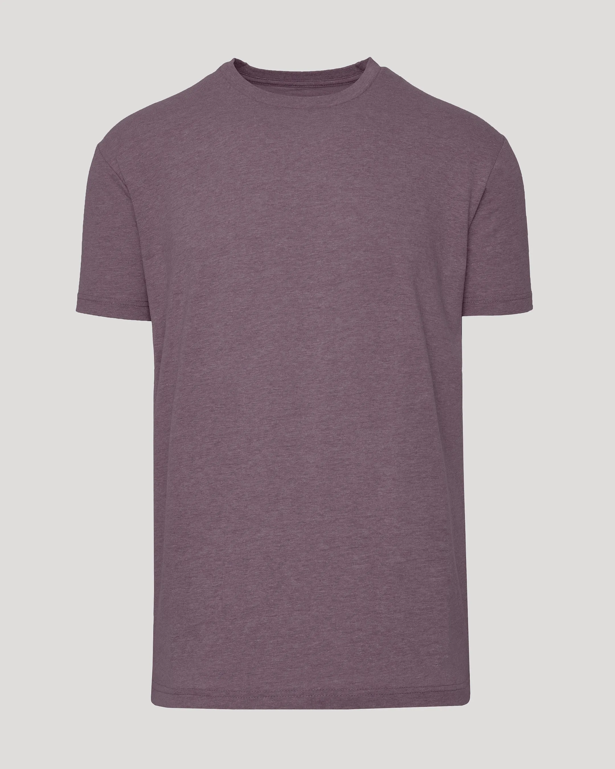 Dark Heather Amethyst Short Sleeve Crew Neck Tee