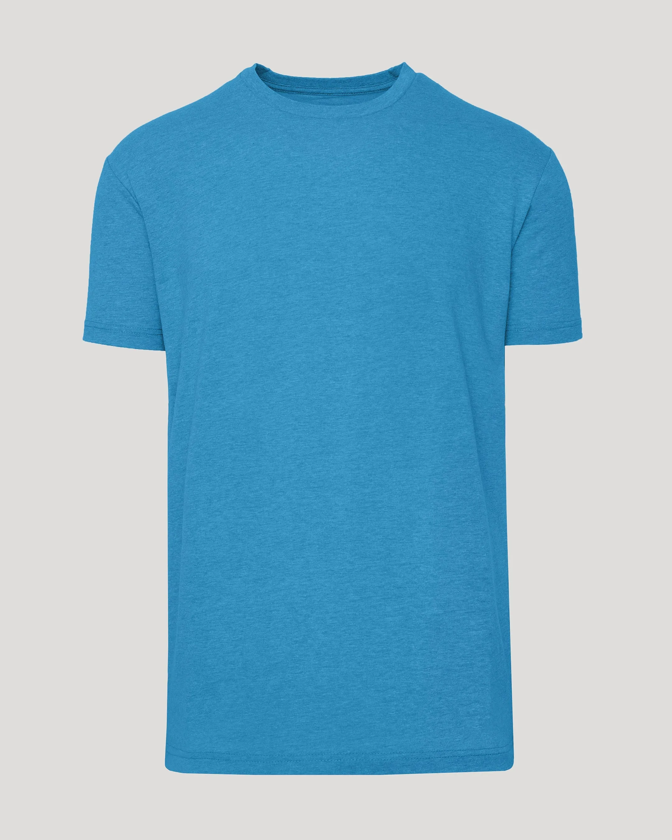 Dark Heather Bahama Blue Short Sleeve Crew Neck Tee