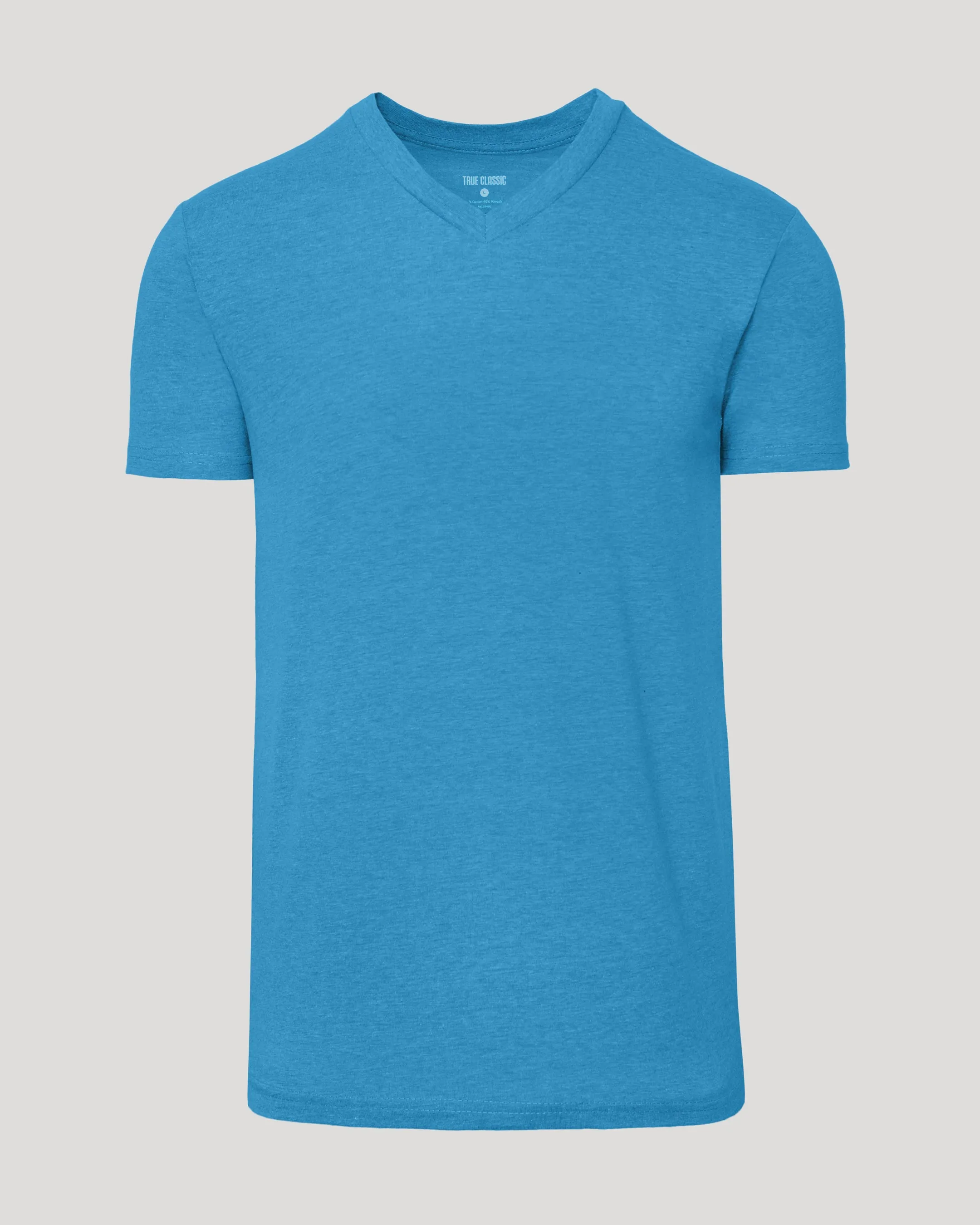 Dark Heather Bahama Blue V-Neck Tee