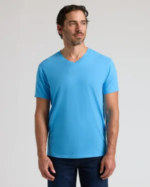 Dark Heather Bahama Blue V-Neck Tee