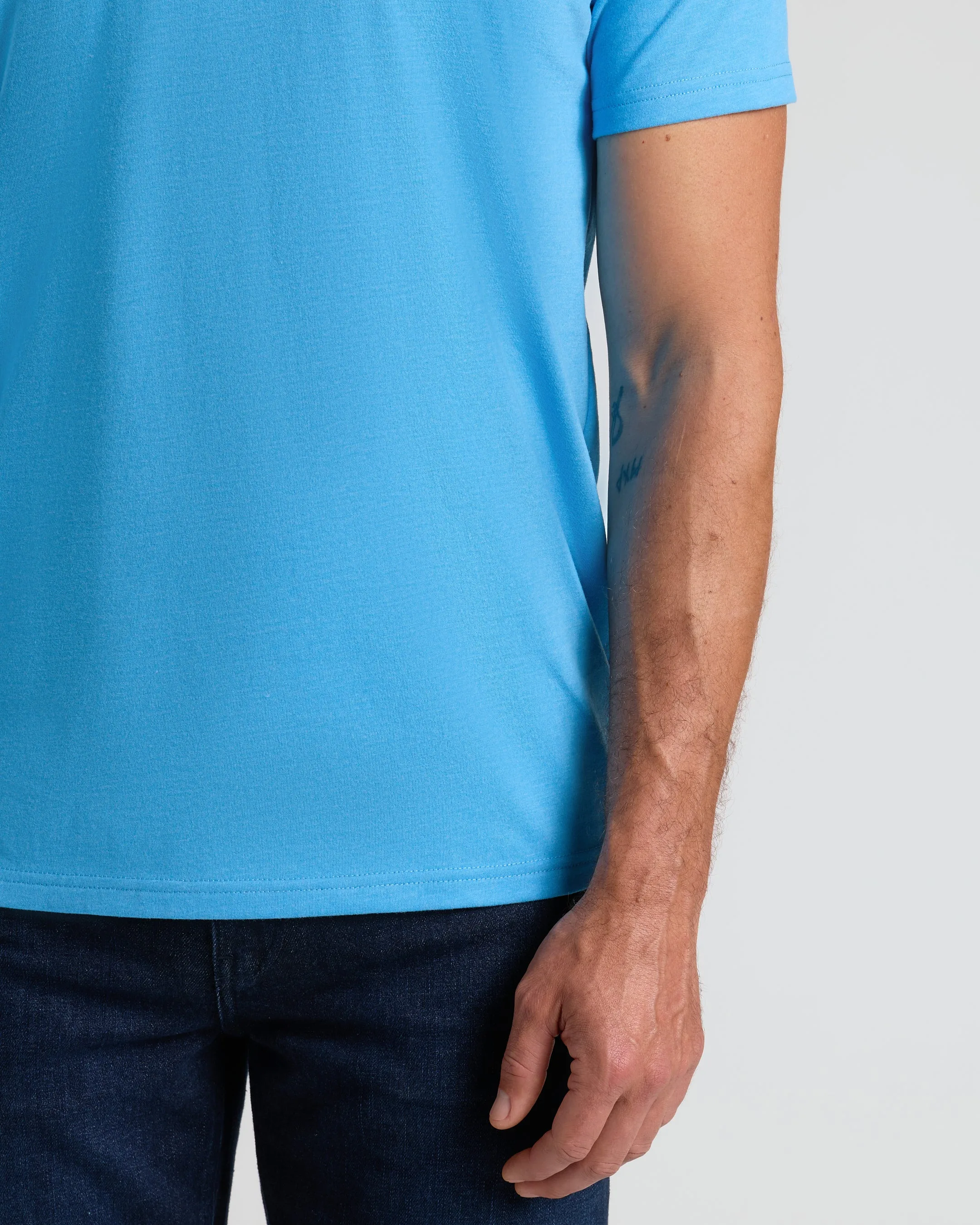 Dark Heather Bahama Blue V-Neck Tee