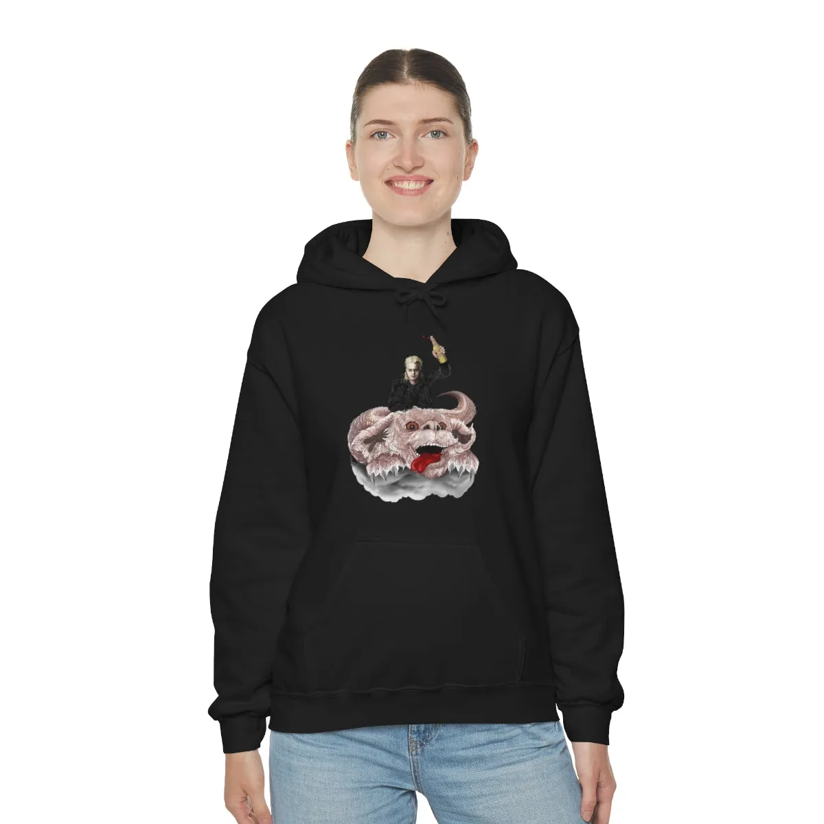 David and Falkor on Heavy Blend Hoodie