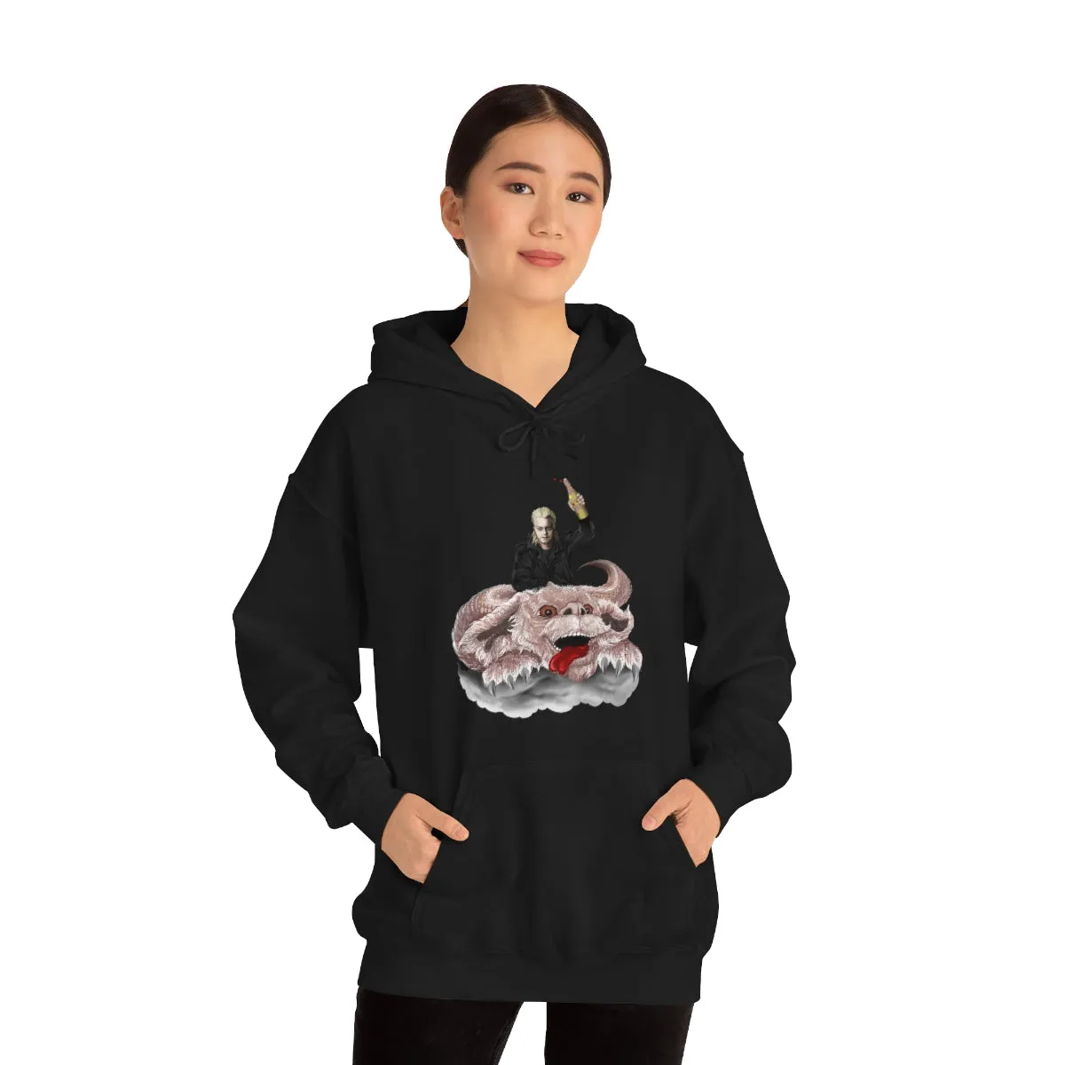 David and Falkor on Heavy Blend Hoodie
