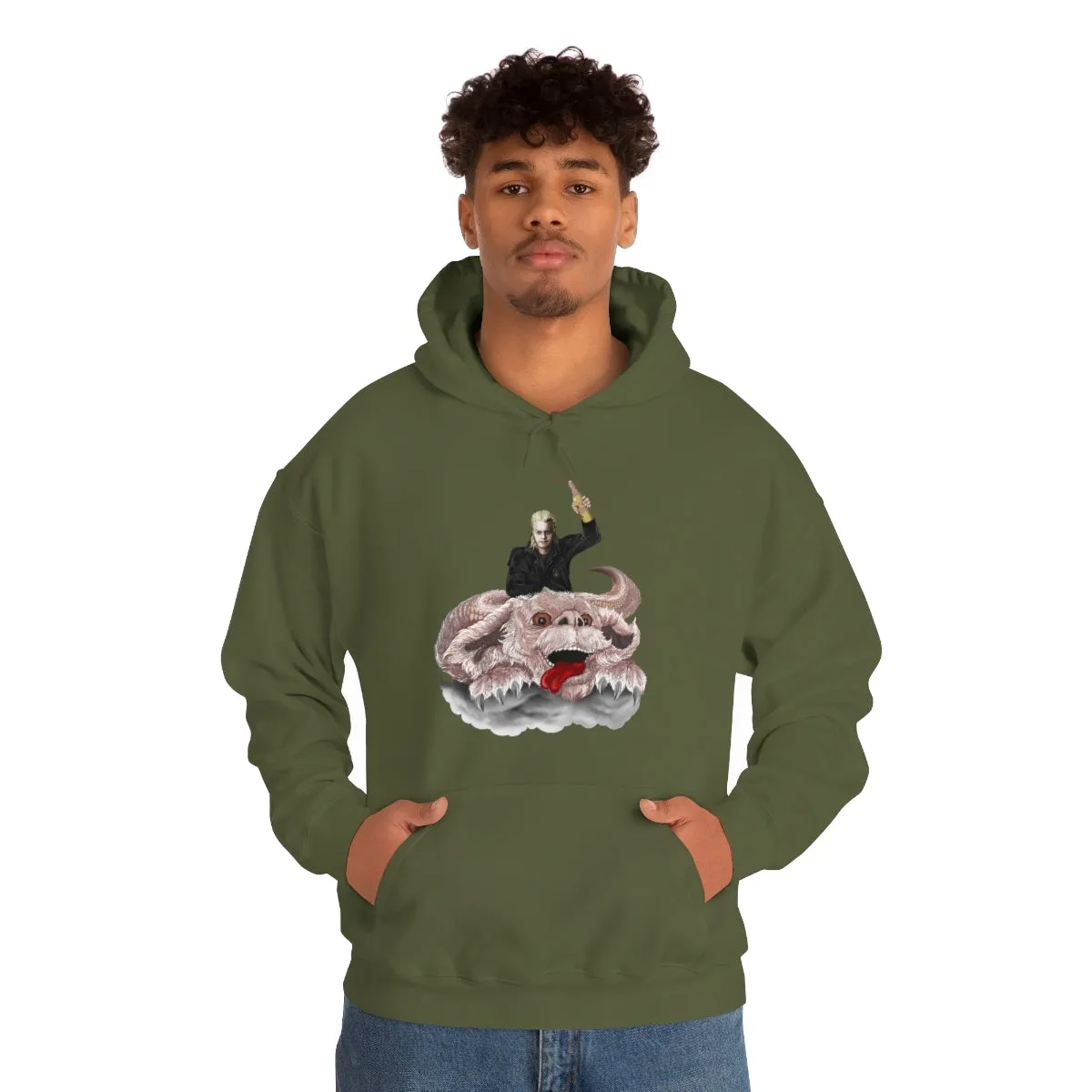 David and Falkor on Heavy Blend Hoodie