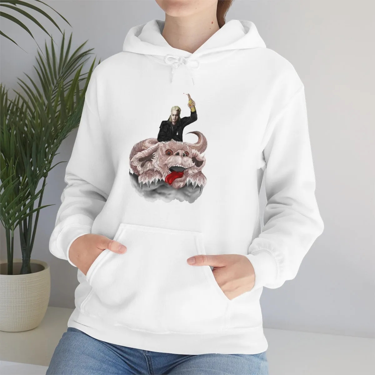 David and Falkor on Heavy Blend Hoodie