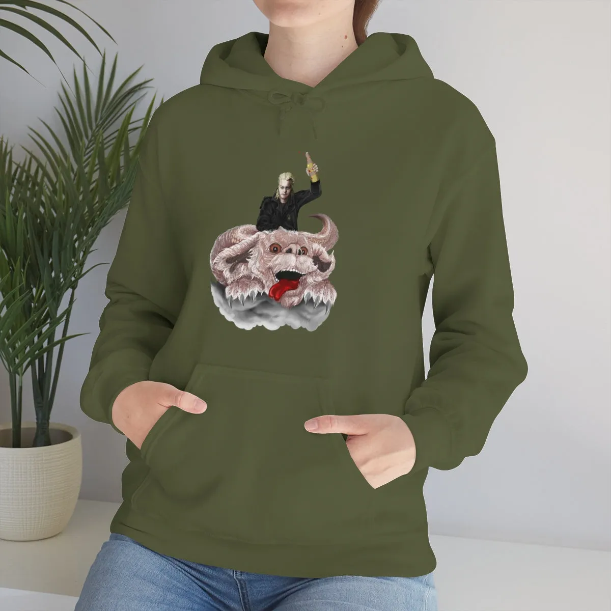 David and Falkor on Heavy Blend Hoodie