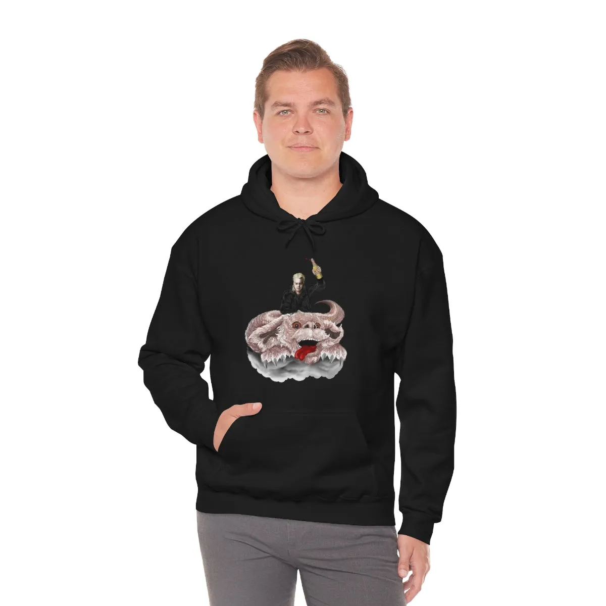 David and Falkor on Heavy Blend Hoodie