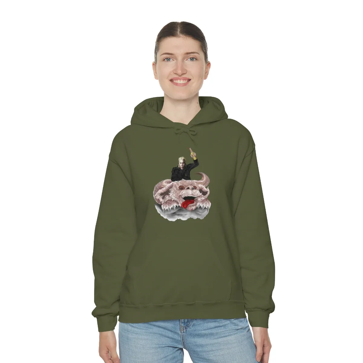 David and Falkor on Heavy Blend Hoodie