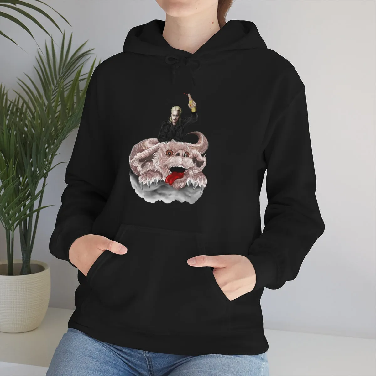 David and Falkor on Heavy Blend Hoodie