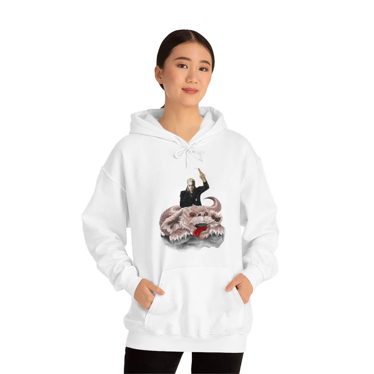 David and Falkor on Heavy Blend Hoodie