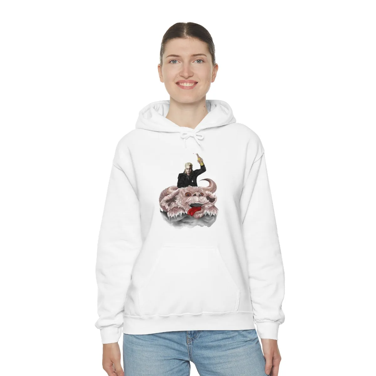David and Falkor on Heavy Blend Hoodie