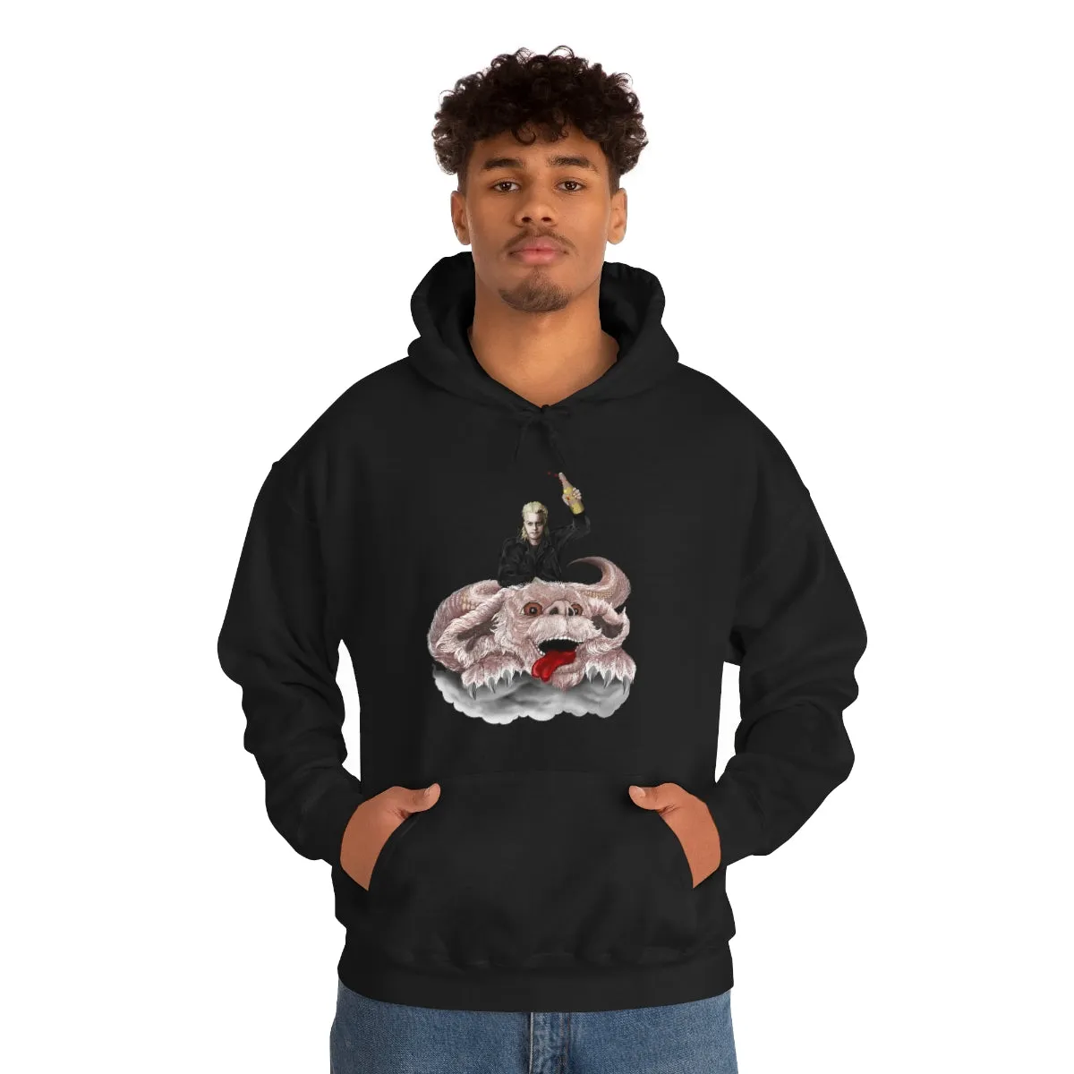 David and Falkor on Heavy Blend Hoodie