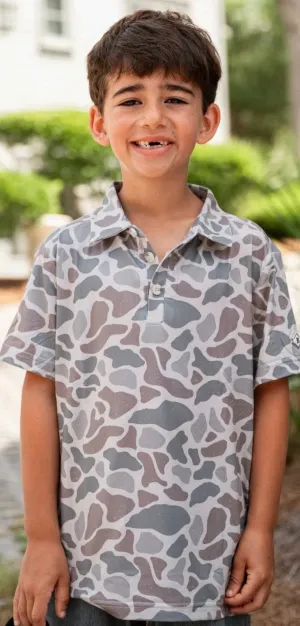 Deer Camo Youth Polo Burlebo