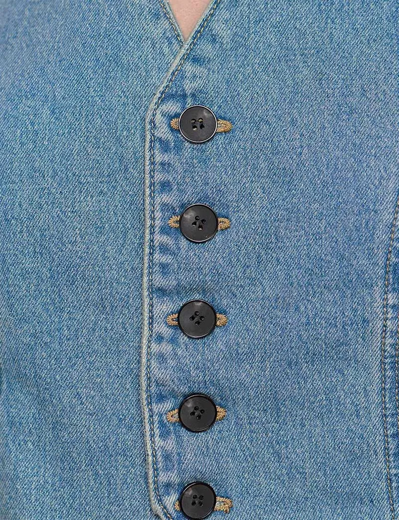 Denim Fitted Vest