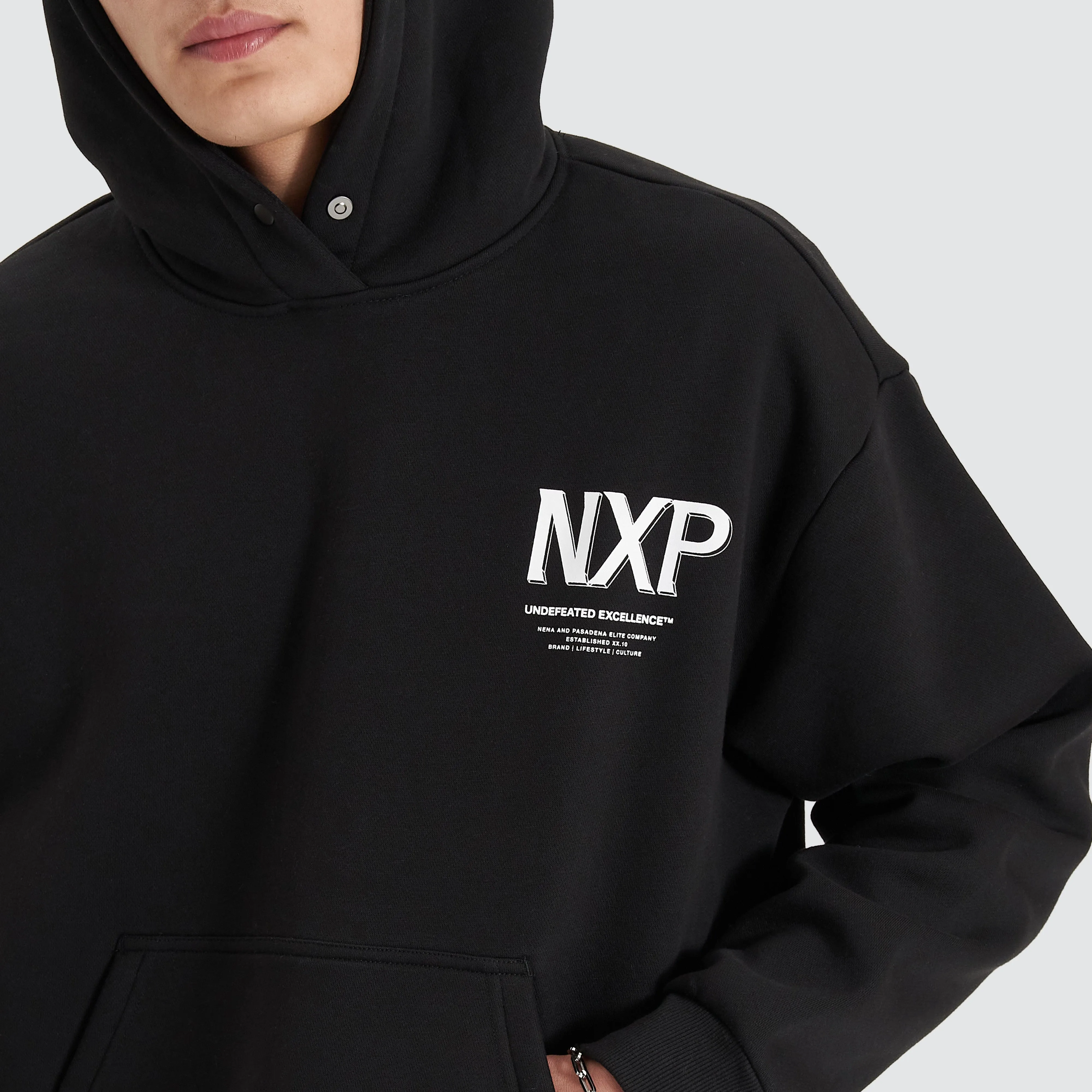 Diagram Heavy Box Fit Hoodie Jet Black
