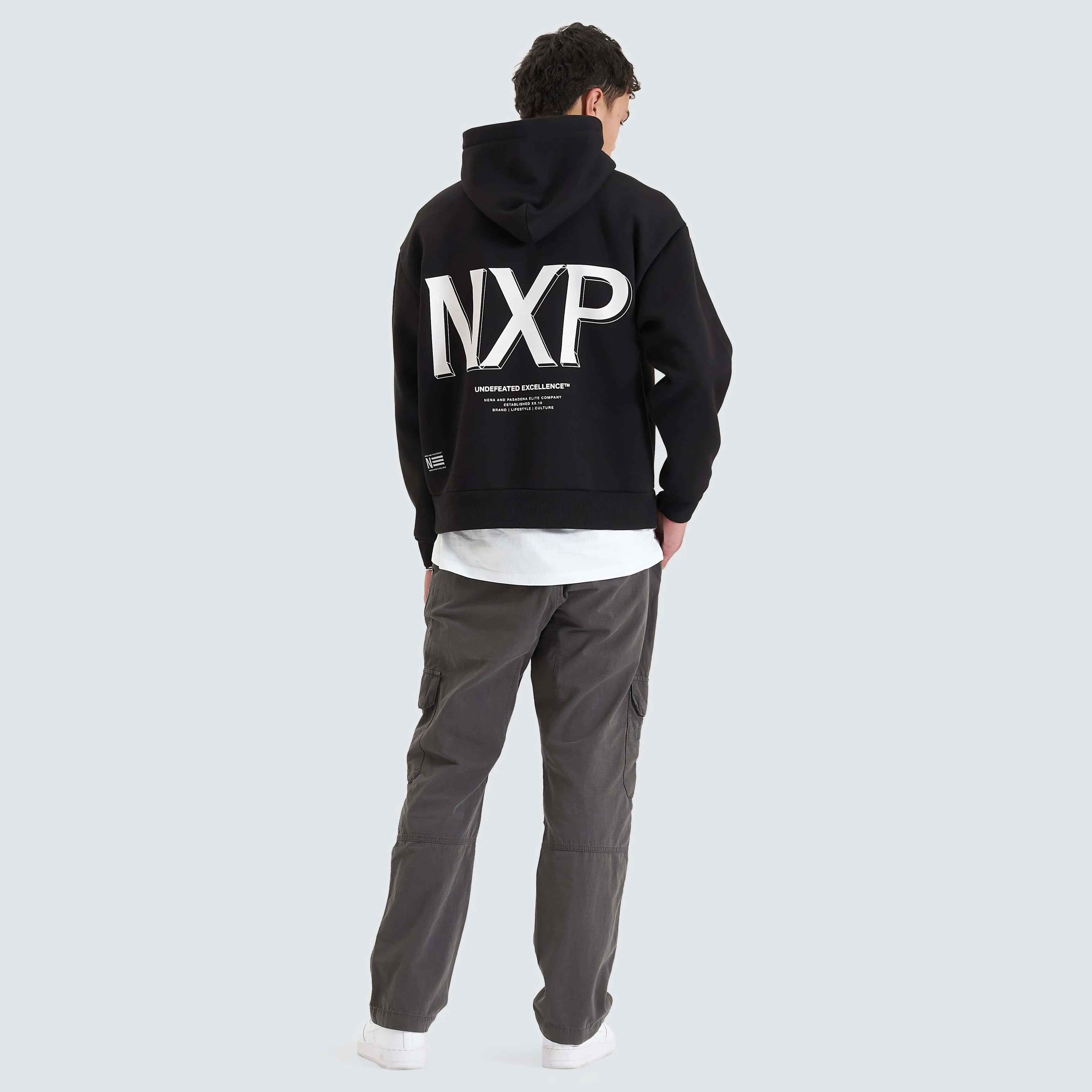 Diagram Heavy Box Fit Hoodie Jet Black