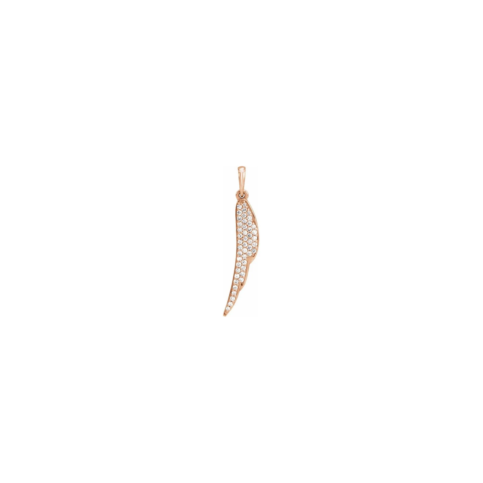 Diamond Feather Pendant